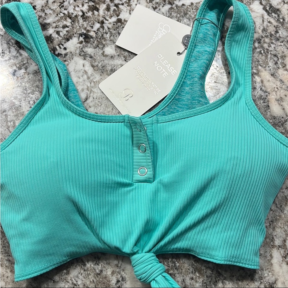 NWT Bombshell Sportswear henley sports bra
